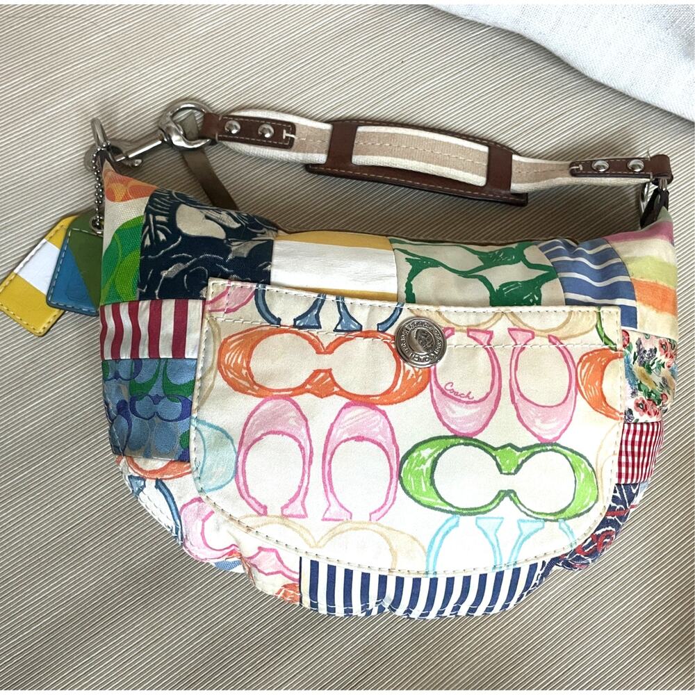Rare 2006 Coach Hampton Patchwork Hobo 10441 Multicolor Y2K